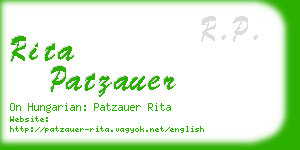 rita patzauer business card